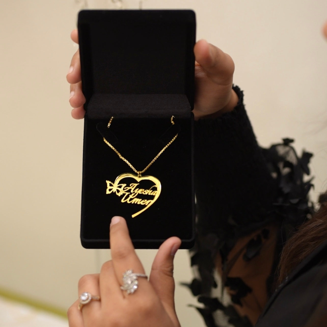 Butterfly Heart Shape Necklace