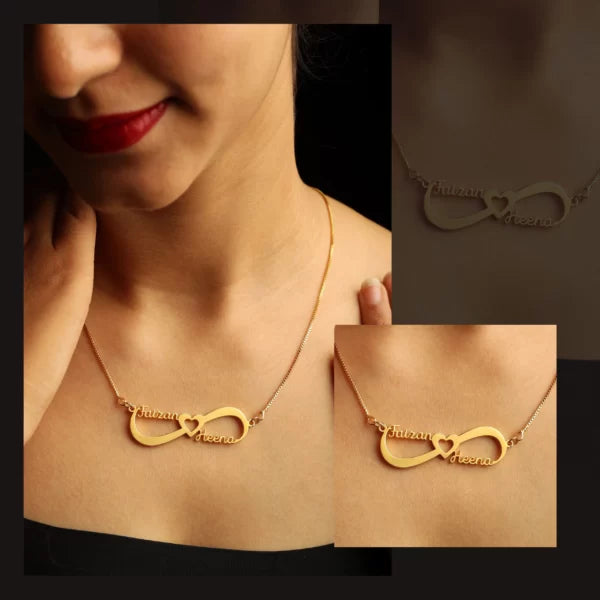 Infinity Couple Name Necklace