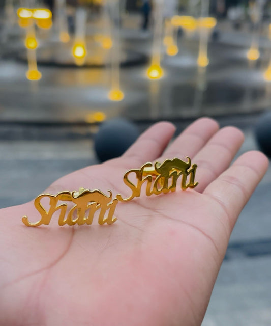 Customize Name Cufflinks With Mustache