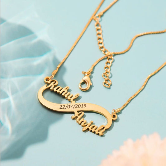 Infinity Couple Name Necklace
