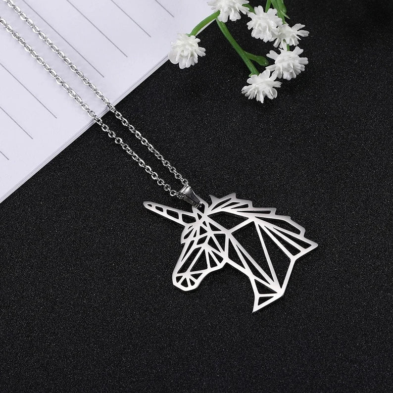 Unicorn Hollow Pendant Necklaces l Cool Animal Pattern Choker