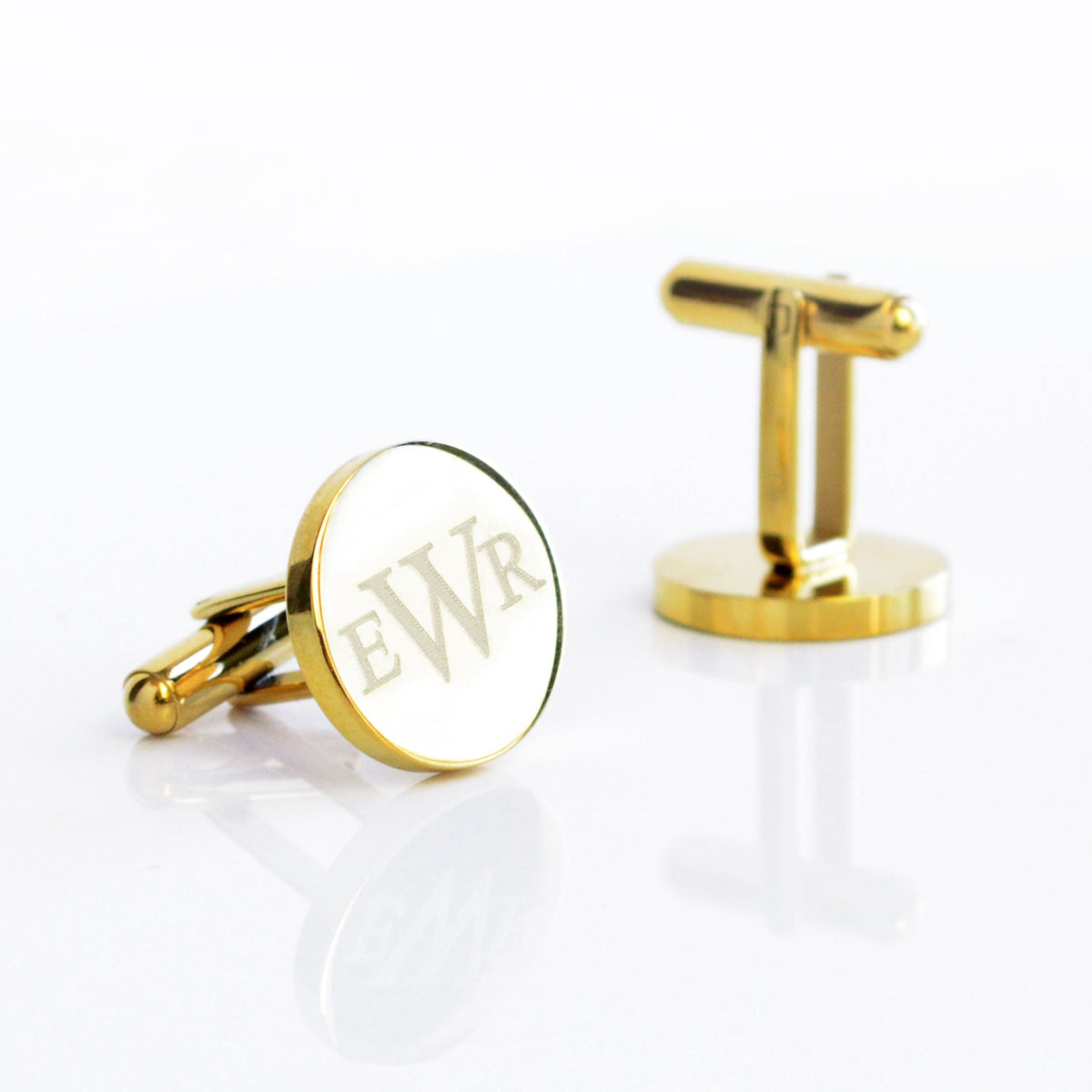 Engraved Round Name Cufflink