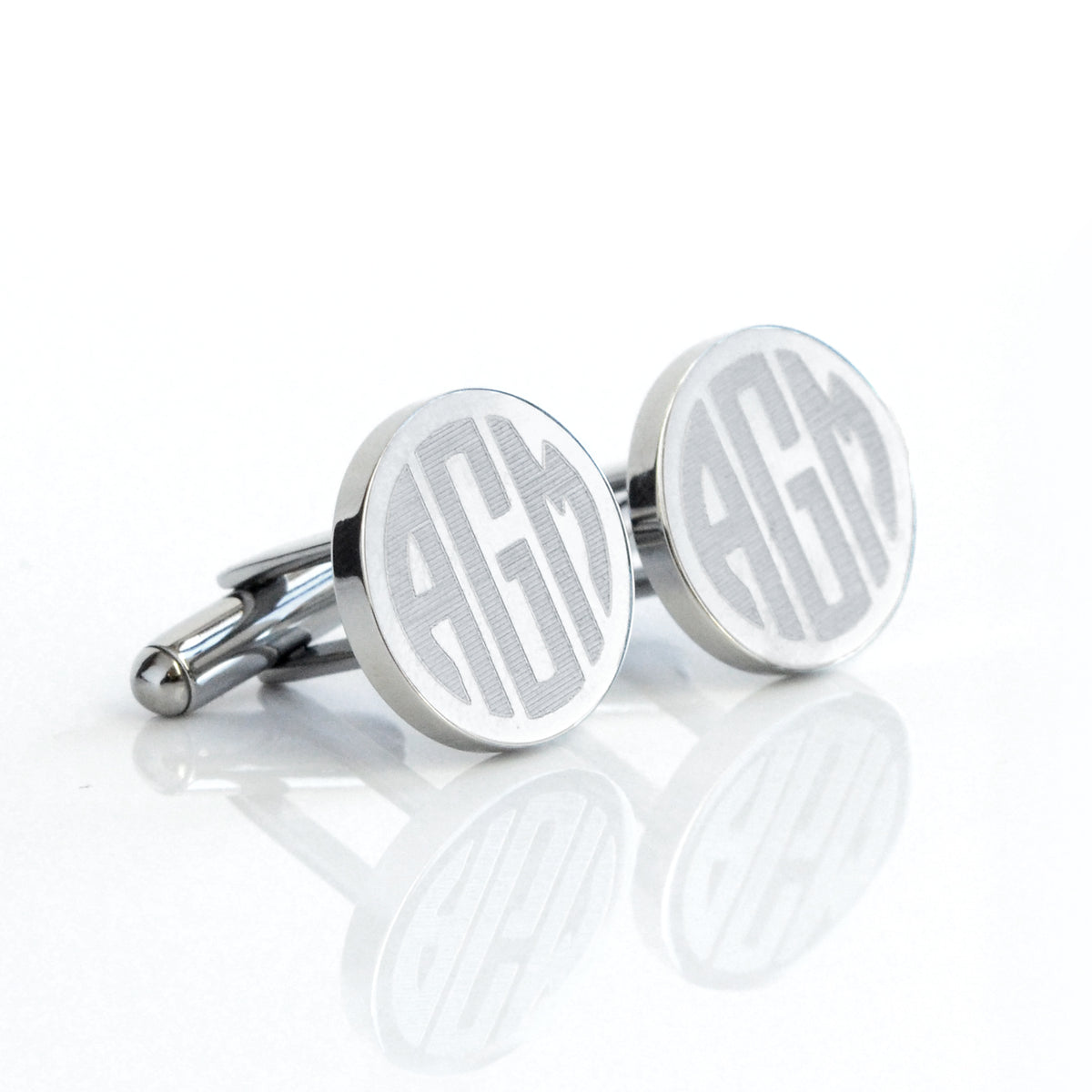 Engraved Round Name Cufflink