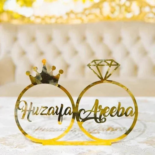 Customized Engagement Ring Decoration Name Stand