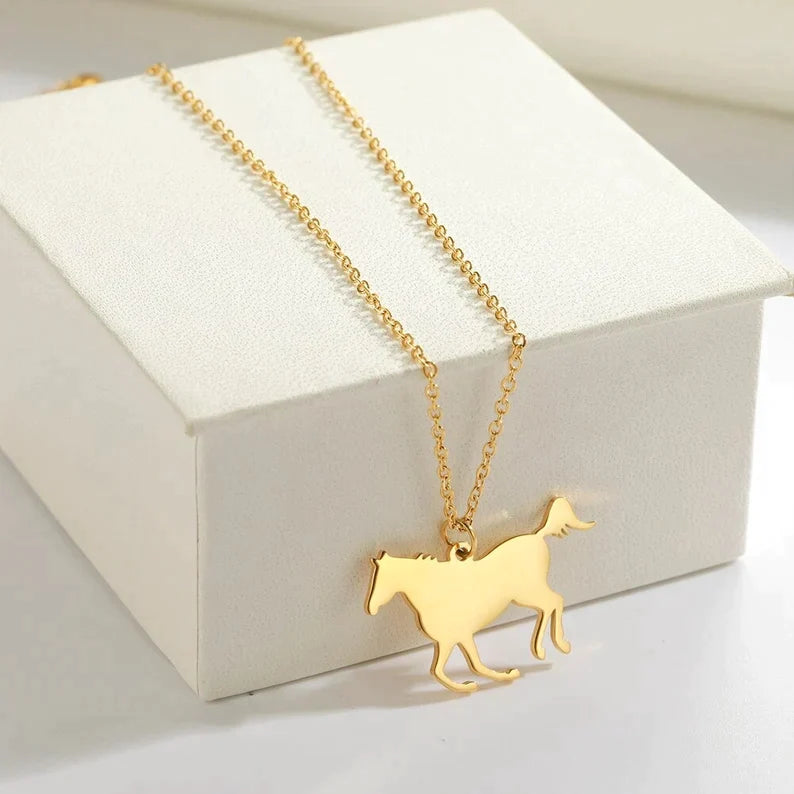 Fashion Cute Animal Horse Pendant Necklace l Trendy Women Jewelry