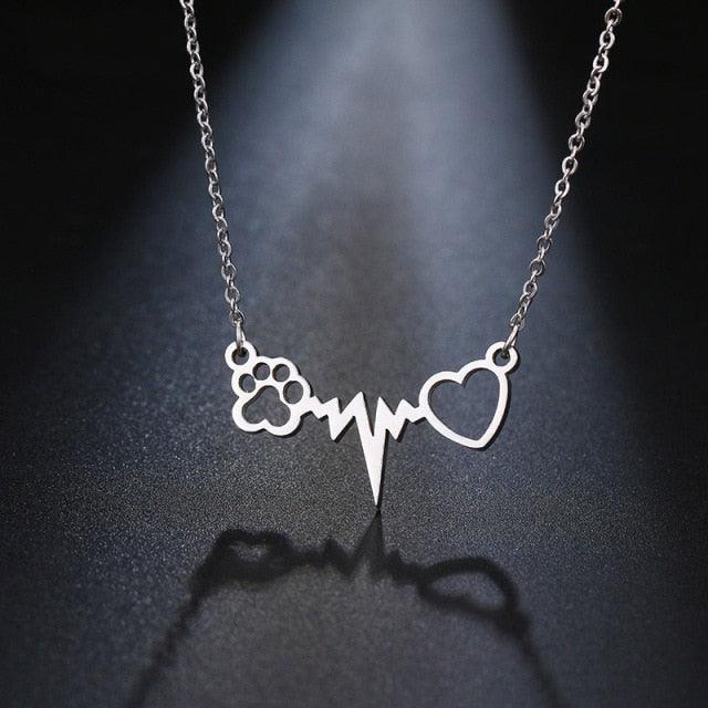 Paw/Heart Necklace - Pendant