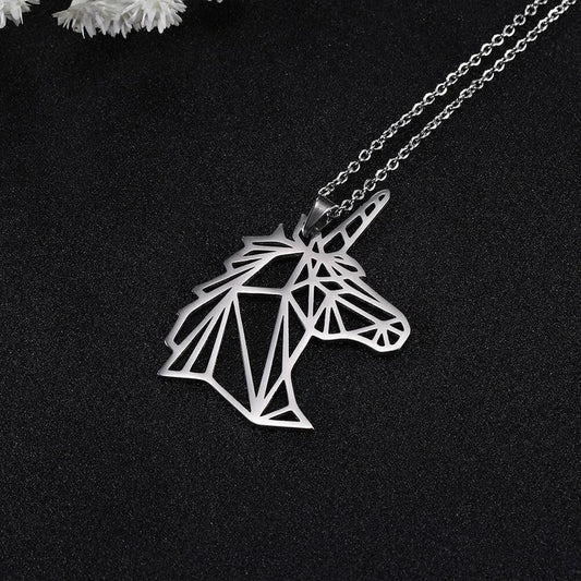 Unicorn Hollow Pendant Necklaces l Cool Animal Pattern Choker